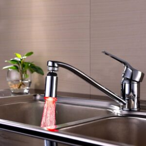 Extension de robinet à 3 couleurs LED, contrôle de la température, eau pour salle de bain, bec de cuisine, Extension colorée 5