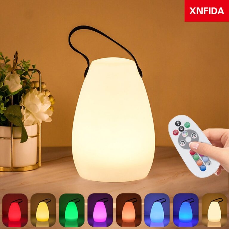 Lanterne Led Portable avec télécommande en 8/16 couleurs, luminaire décoratif d'intérieur, idéal pour une chambre à coucher ou un Camping 1