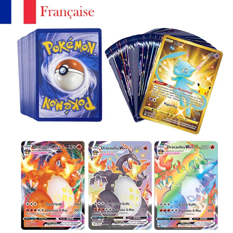 Cartes Pokemon Version française, 20 à 300 pièces, 300 G x 300 V Max VMAX Vstar 20 EX 20MEGA 1